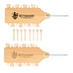 NH7266 Bamboo Golf Tee Set Keychain With Custom Imprint